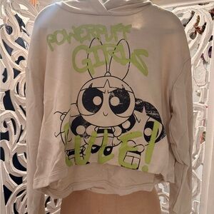 H&M Powerpuff Girls Hoodie - Cream and Green